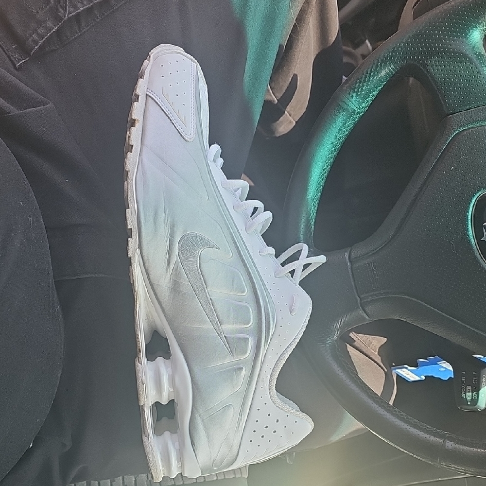Nike White Men's Air Max Shox Athletic Shoe 14